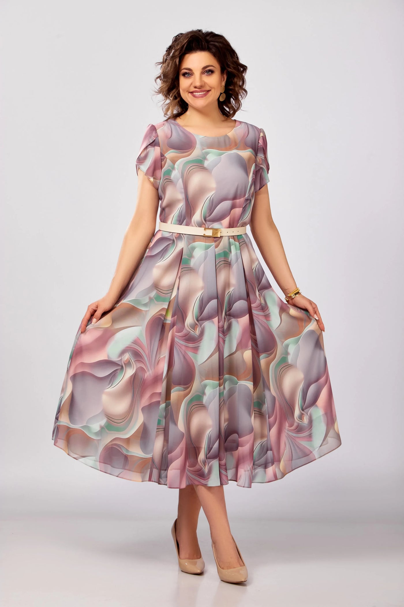 🥰【S-5XL】Nowa i elegancka, wysokiej jakości sukienka z szyfonu